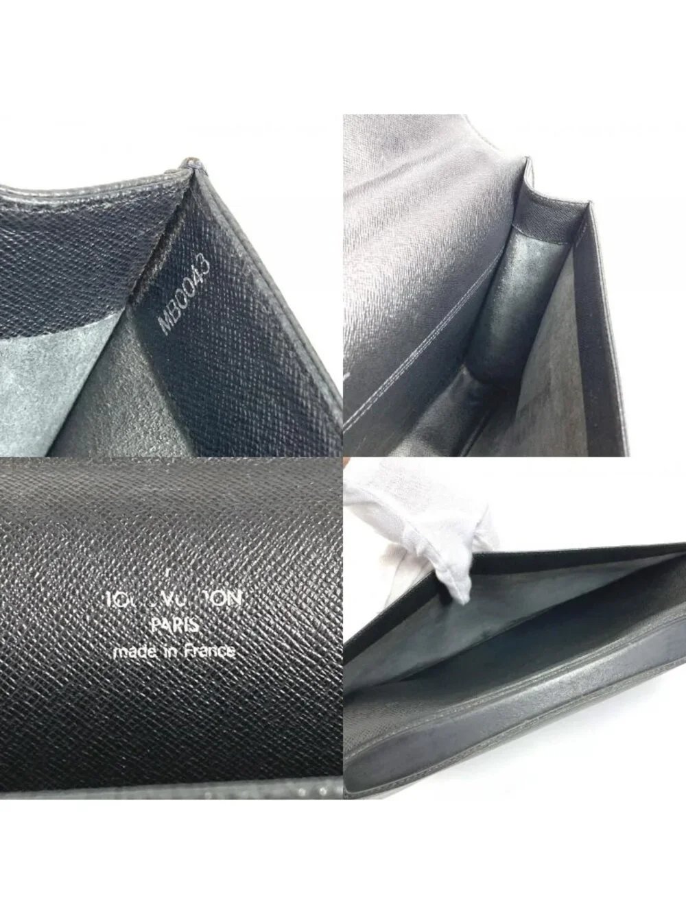 Louis Vuitton Business Bag Angara Taiga Leather Ardoise Black